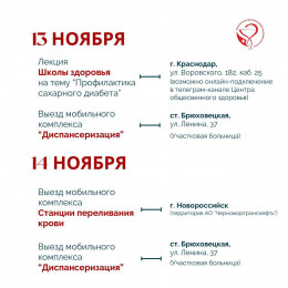 Неделя с 11 по 17 ноября на Кубани будет посвящена борьбе с диабетом Неделя с 11 по 17 ноября на Кубани будет посвящена борьбе с диабетом