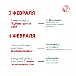 Предстоящая неделя на Кубани будет посвящена профилактике онкологических заболеваний Предстоящая неделя на Кубани будет посвящена профилактике онкологических заболеваний