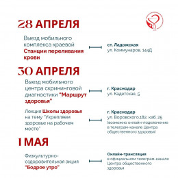 Неделя с 28 апреля по 4 мая будет посвящена популяризации лучших практик укрепления здоровья на рабочих местах Неделя с 28 апреля по 4 мая будет посвящена популяризации лучших практик укрепления здоровья на рабочих местах