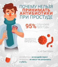 Почему нельзя принимать антибиотики при простуде Почему нельзя принимать антибиотики при простуде